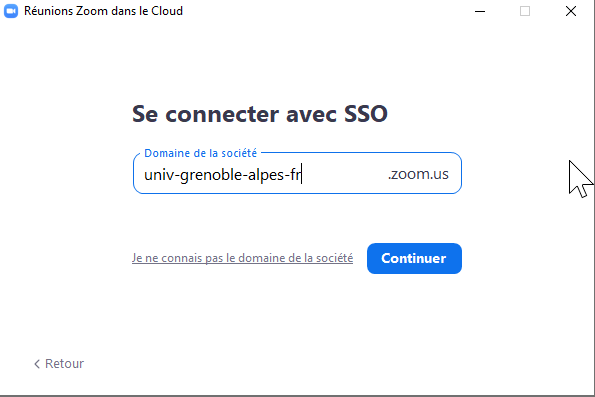 Se connecter avec SSO